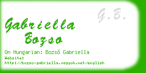 gabriella bozso business card